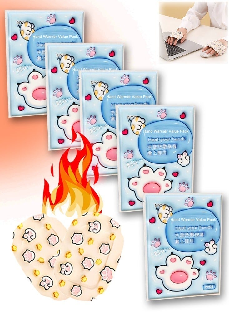 Hand Warmer Wearable - Warmers 5 Packs Heated Gloves for Men Women, Heating Steam Gloves, Disposable Self Heating Gloves - Image 1